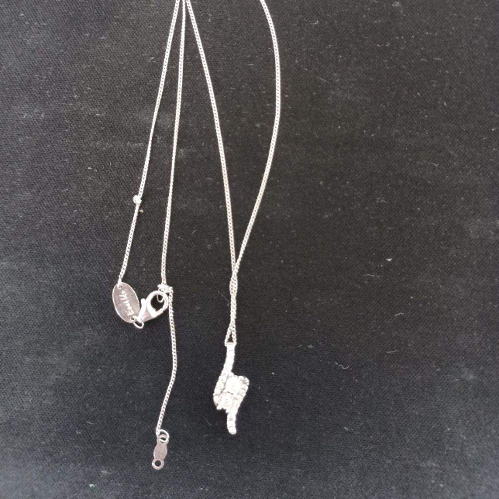 Ever Us diamond necklace 3 3/4 ct Two stone Genuine